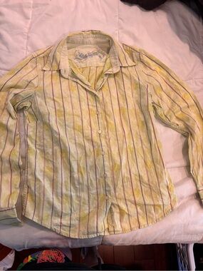 Robert Graham Yellow Striped Button-Down Shirt